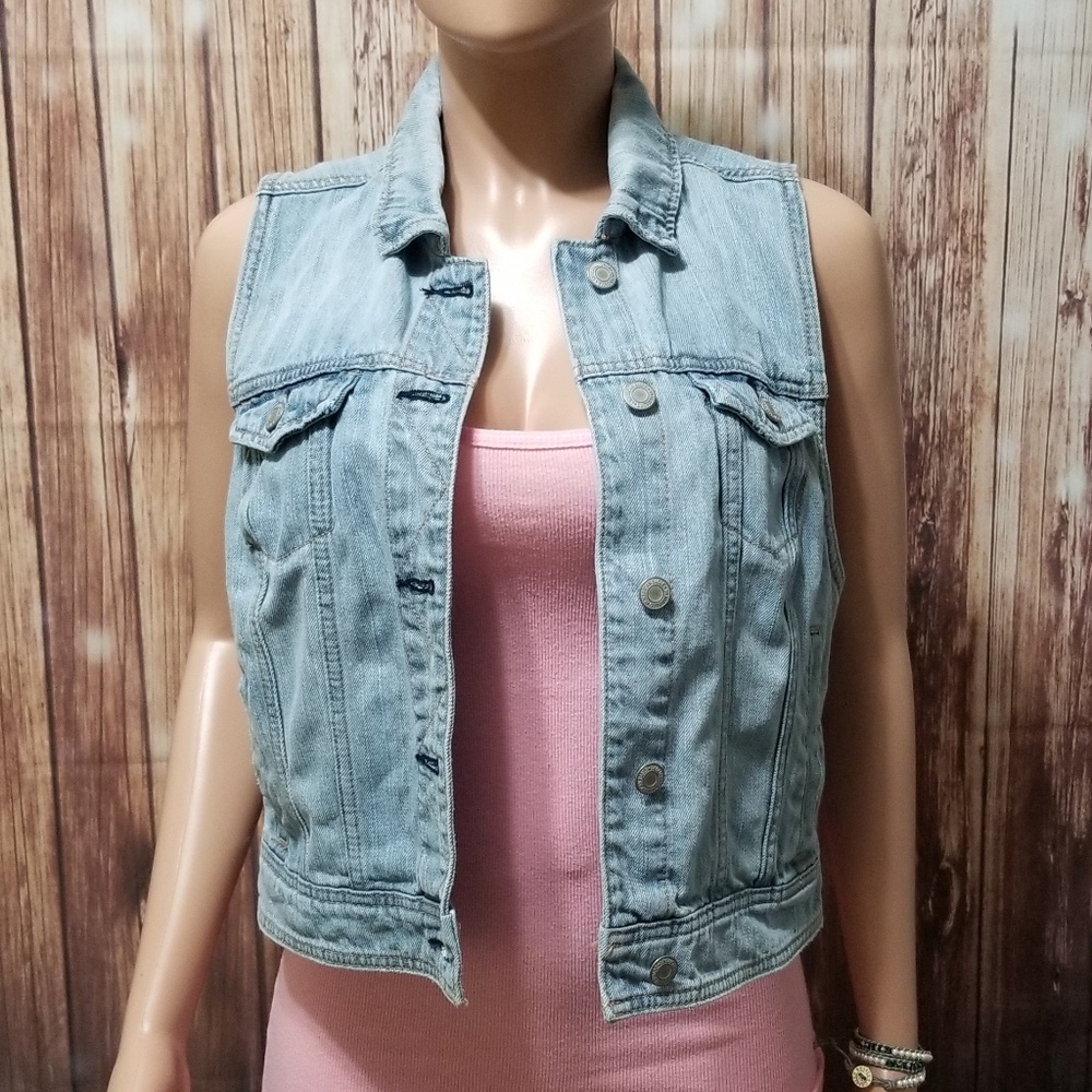 American Eagle Denim Vest, Sz M